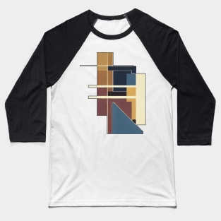 Modern abstract | Triangle rectangle strip | Yellow, blue, and red Baseball T-Shirt